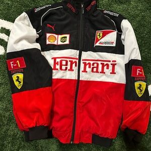 Ferrari Red and Black Racing Jacket